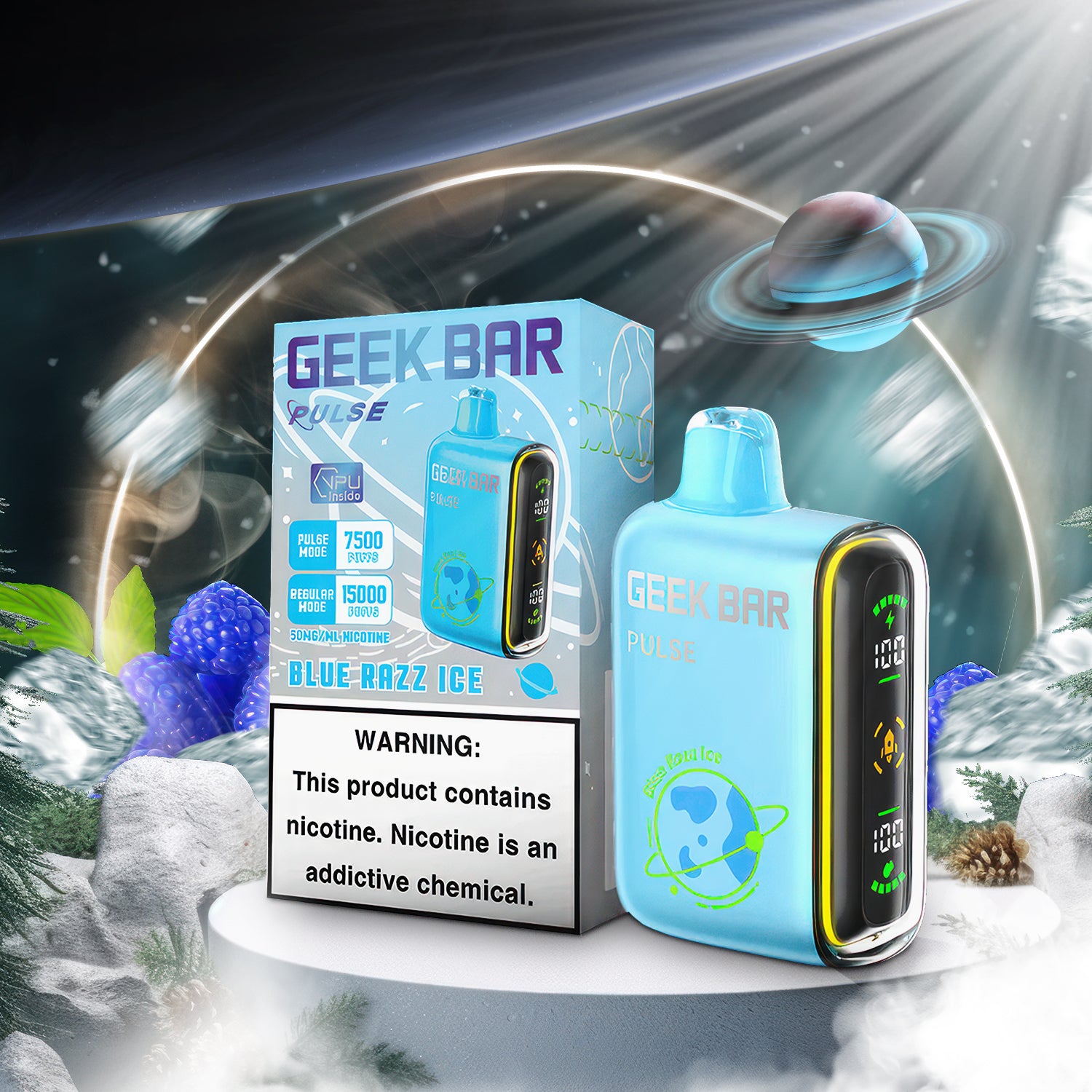 Geek Bar Pulse 15K Disposable - Blue Razz Ice