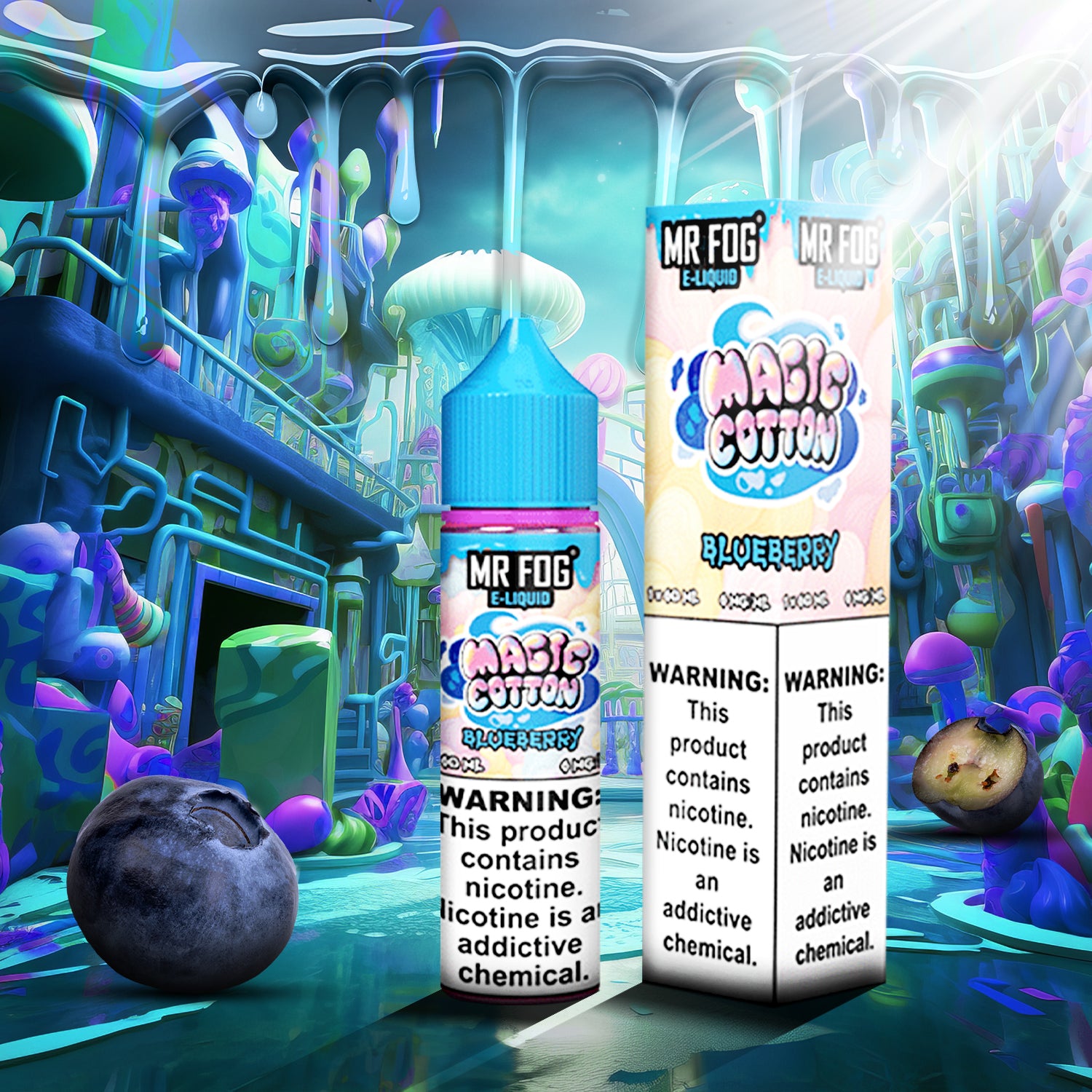 MR FOG E-LIQUID MAGIC COTTON 100ML - Blueberry 