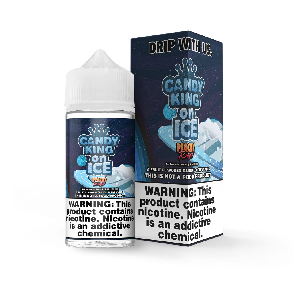 Candy King On Ice E-Liquid 100ML Peachy Rings On Ice