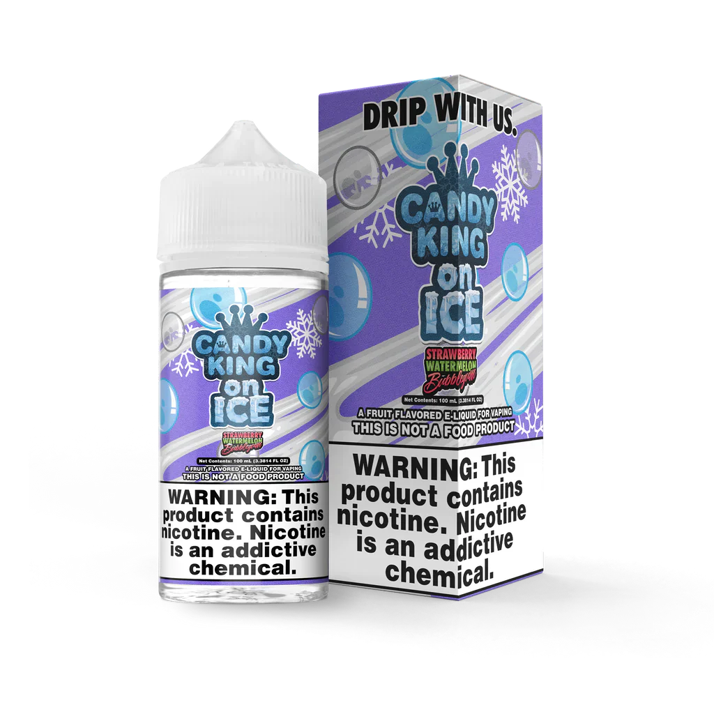 Candy King On Ice E-Liquid 100ML Strawberry Watermelon Bubblegum On Ice