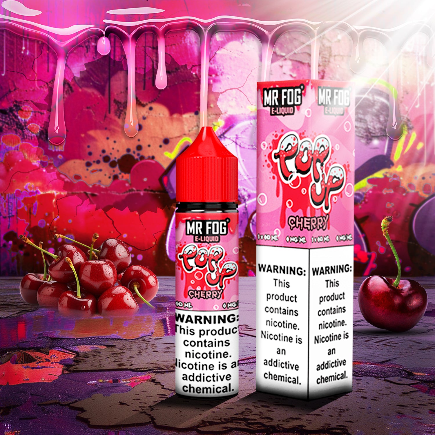 MR FOG E-LIQUID POP UP 100ML - Cherry 