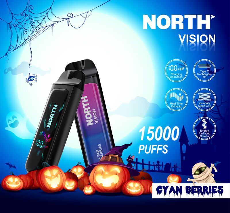 North Vision 15K Disposable - Cyan Berries Halloween Edition