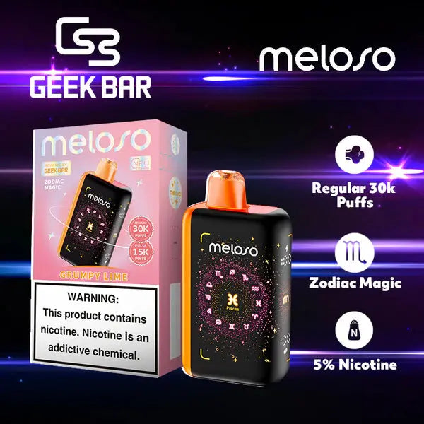 Geek Bar Meloso 30K Disposable - Grumpy Lime (Pisces)