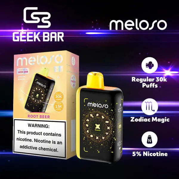 Geek Bar Meloso 30K Disposable - Root Beer (Gemini)