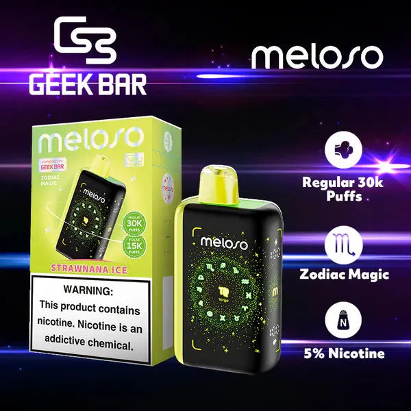 Geek Bar Meloso 30K Disposable -  Strawnana Ice (Virgo)