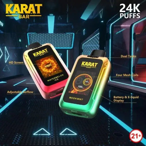 Karat Bar 24K Disposable Vape 5% | HD Screen & Dual Tanks – North ...