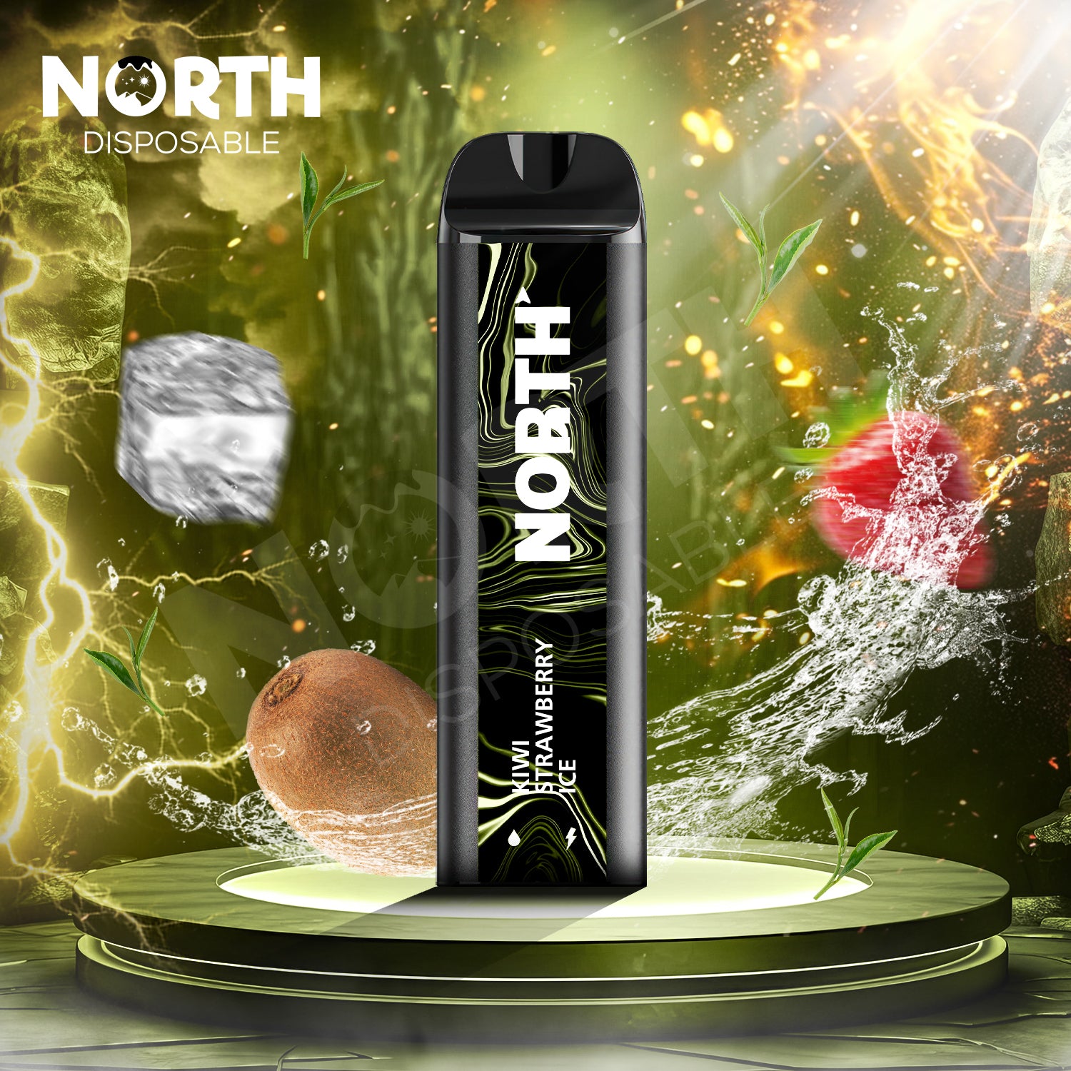 North 5000 Disposable 3% - Kiwi Strawberry Ice