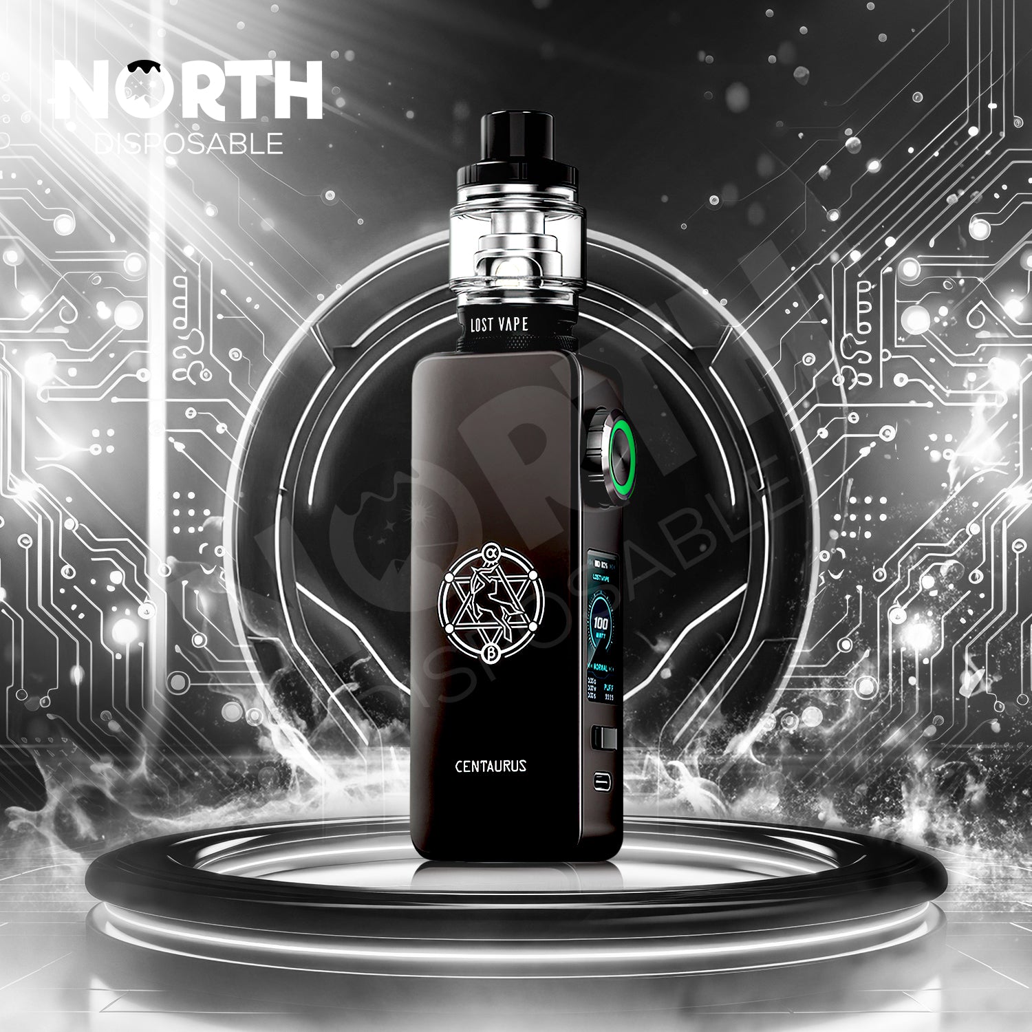 Lost Vape Quest Centaurus M100 100W 18650 Starter Kit With 4ML Centaurus Sub Coo Tank - Knight Black