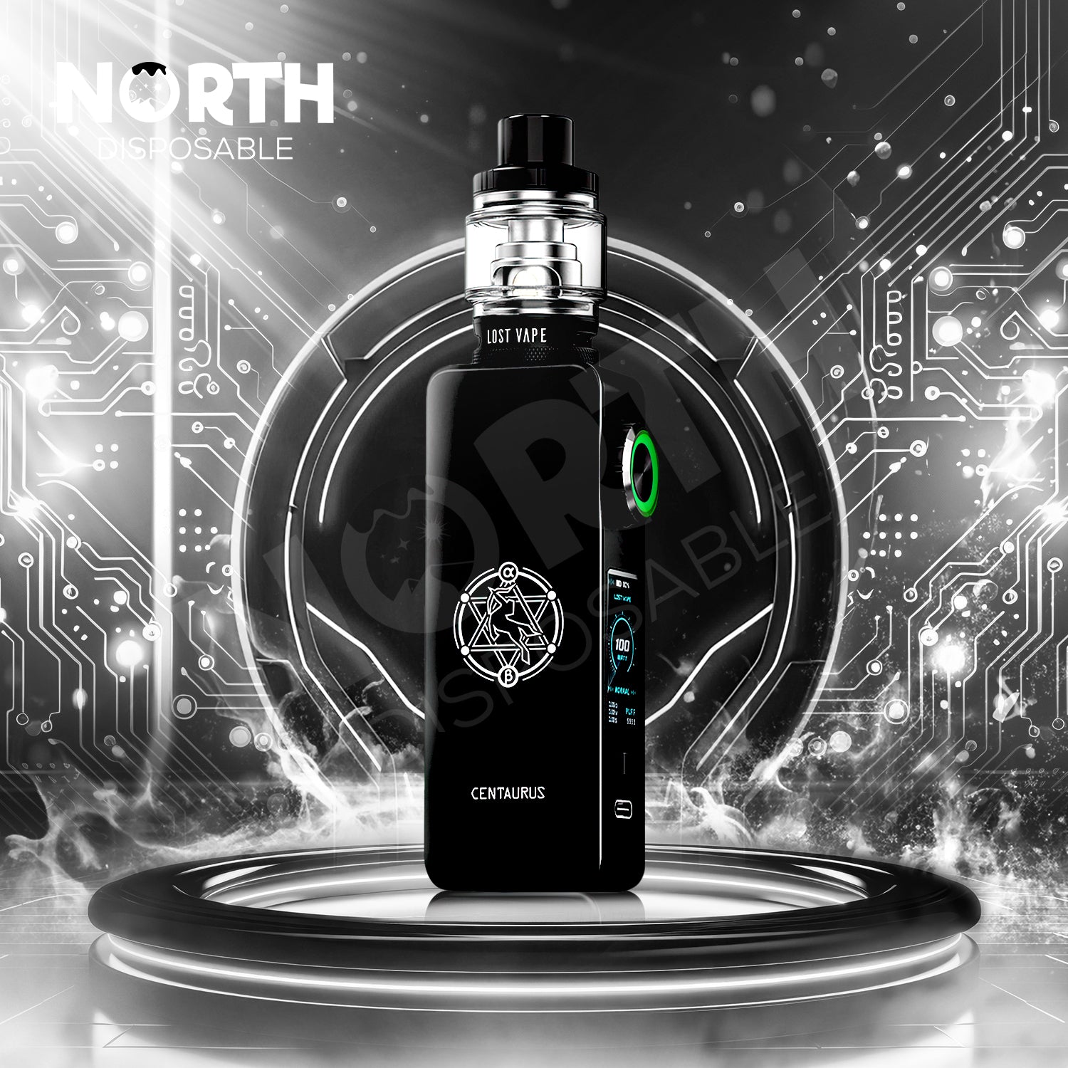 Lost Vape Quest Centaurus M100 100W 18650 Starter Kit With 4ML Centaurus Sub Coo Tank - Knight Black