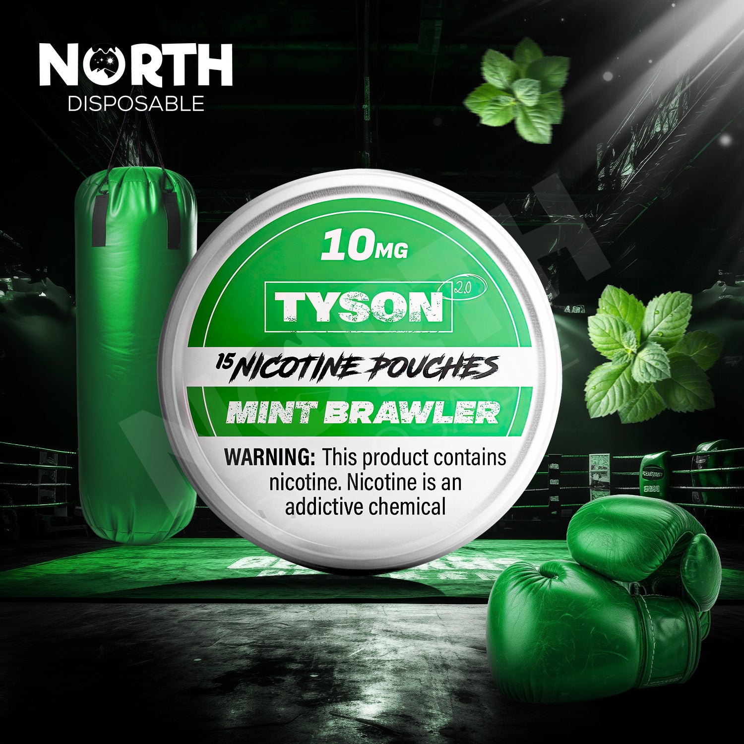 TYSON 2.0 Nicotine Pouches - Mint Brawler 10mg  