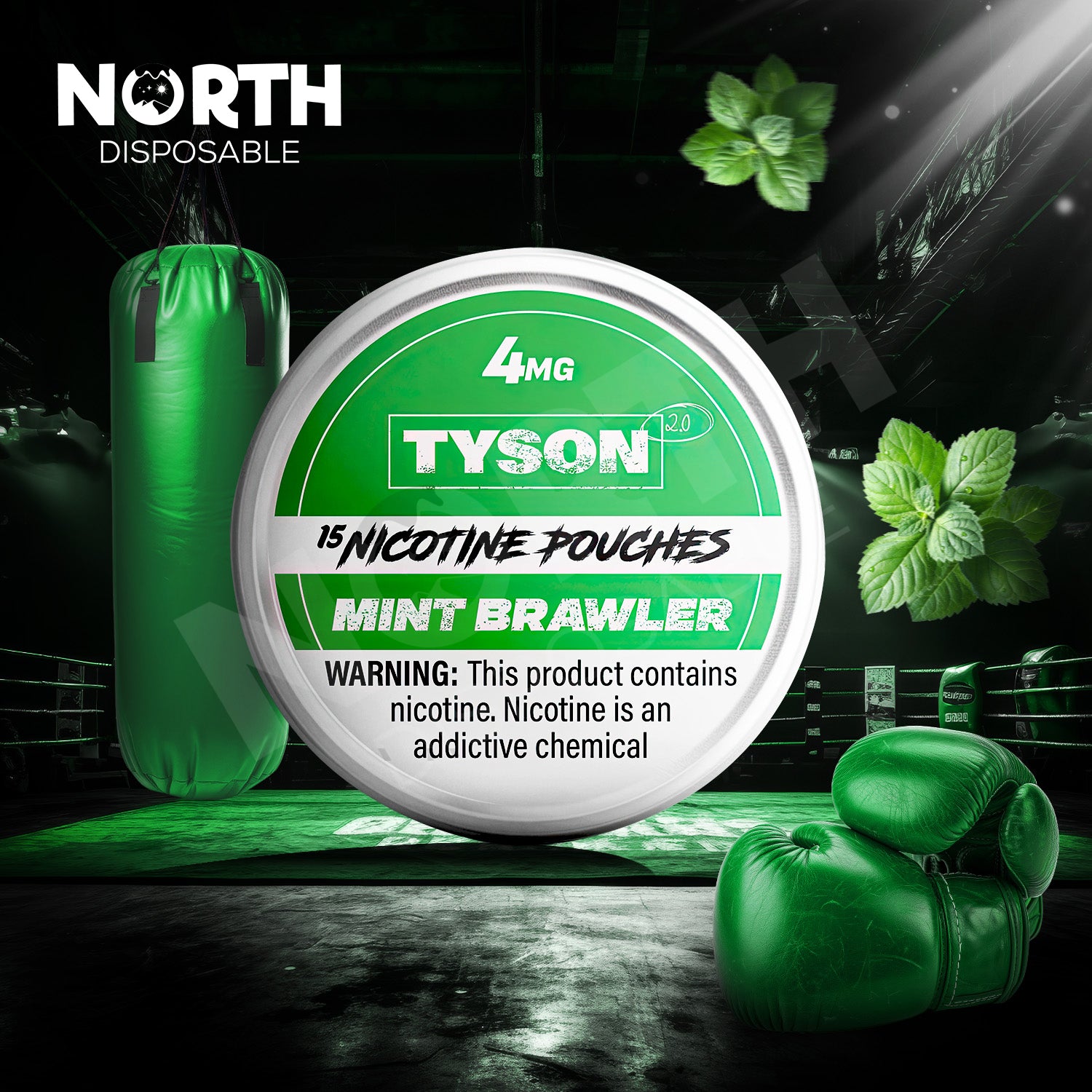 TYSON 2.0 Nicotine Pouches - Mint Brawler 4mg  