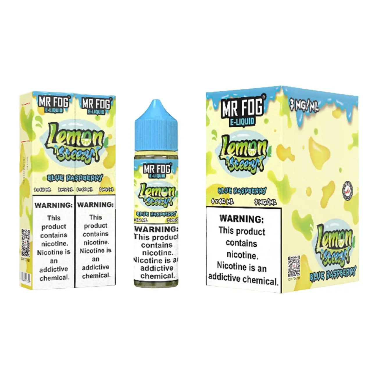 Mr Fog Steezy Nicotine E-Liquid 60ML - Lemon Blue Raspberry 