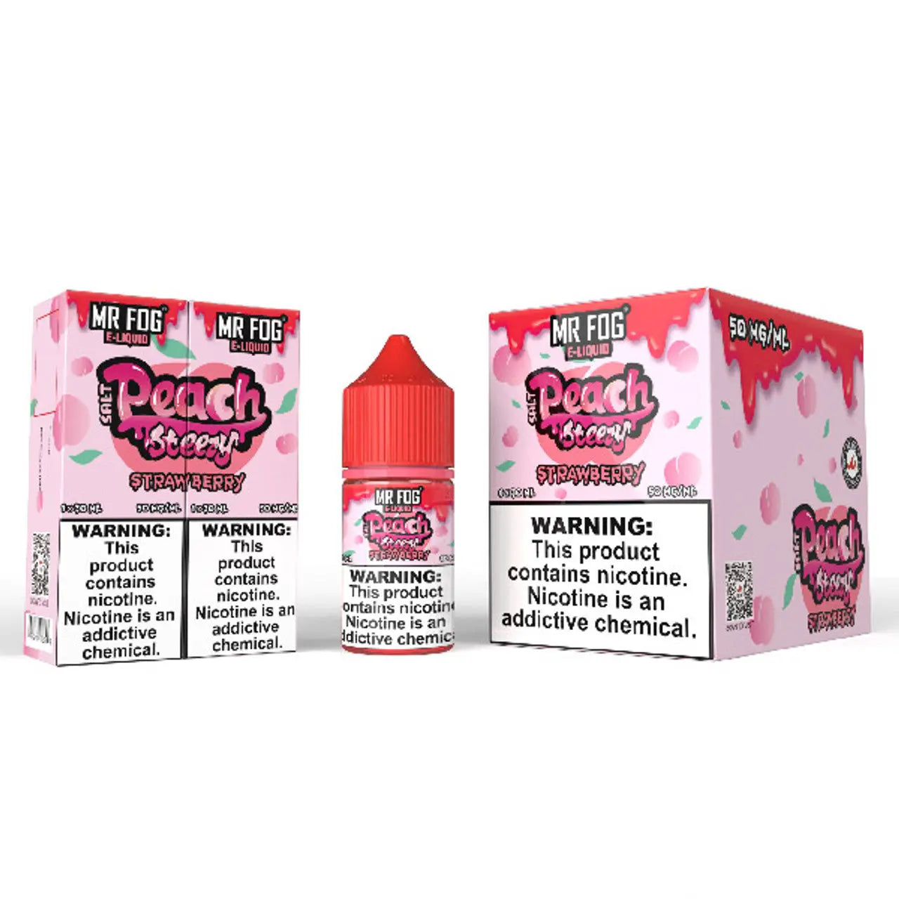 Mr Fog Steezy Nicotine Salt E-Liquid 30ML - Peach Strawberry 