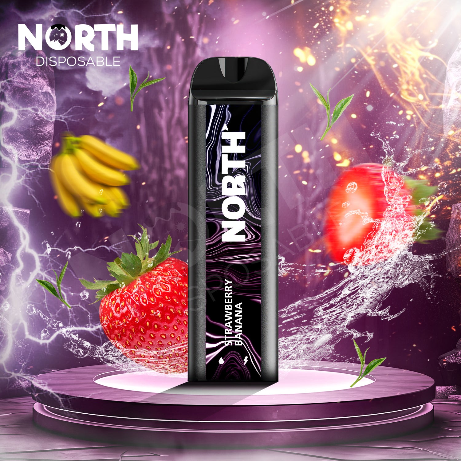 North 5000 Disposable 3% - Strawberry Banana