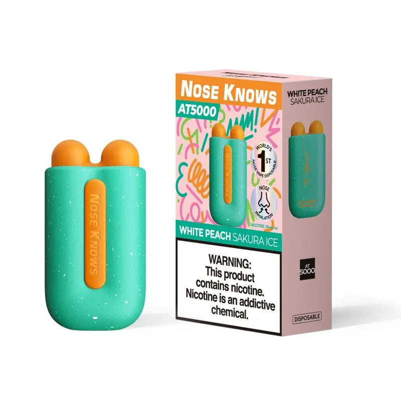 Nose Knows AT5000 Disposable - White Peach Sakura Ice 