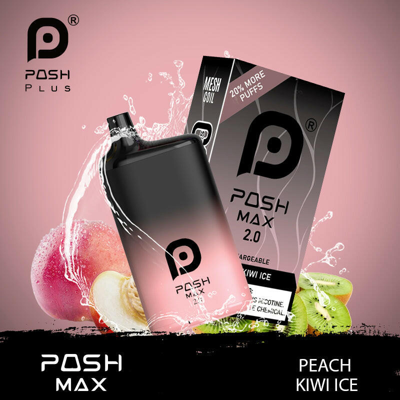 POSH MAX 2.0 5200 DISPOSABLE-PEACH KIWI ICE