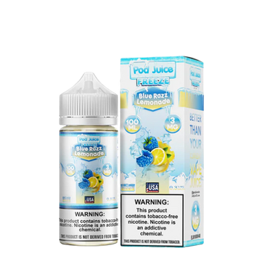 POD Juice Freeze Synthetic Nicotine E-Liquid 100ML - Blue Razz Lemonade