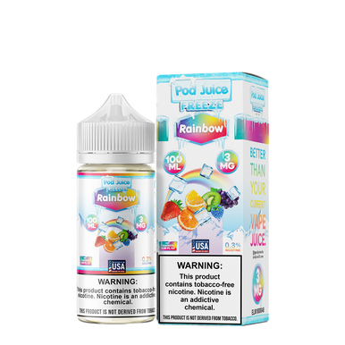 POD Juice Freeze Synthetic Nicotine E-Liquid 100ML - Rainbow Freeze