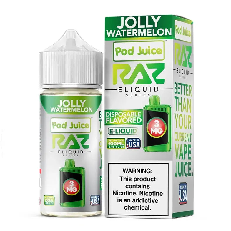 POD Juice x RAZ Series Nicotine E-Liquid 100ML - Jolly Watermelon 