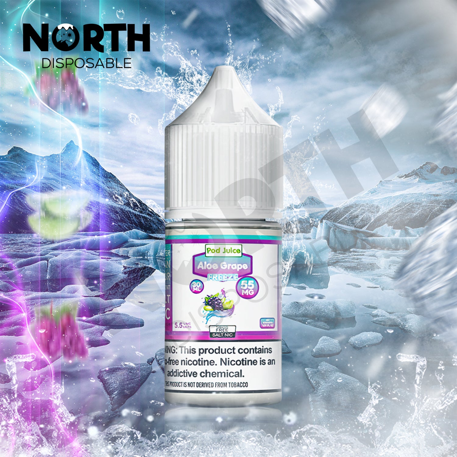 POD Juice ICED Synthetic Nicotine Salt E-Liquid 30ML 