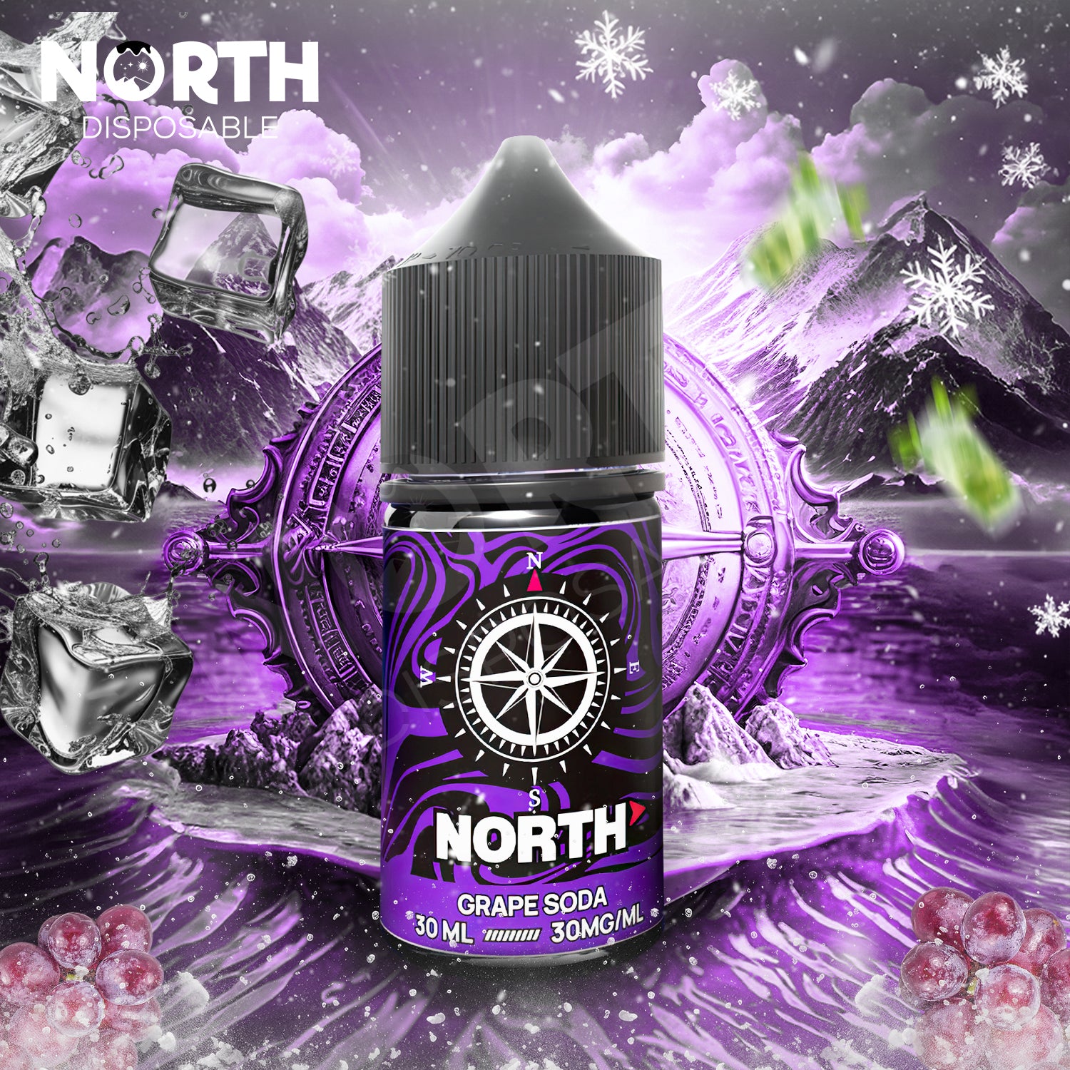 North Nicotine Salt E-Liquid 30ML - Grape Soda