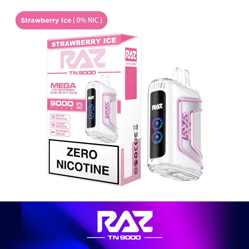 RAZ TN9000 Disposable Vape 0% Geek Vape - Strawberry Ice 