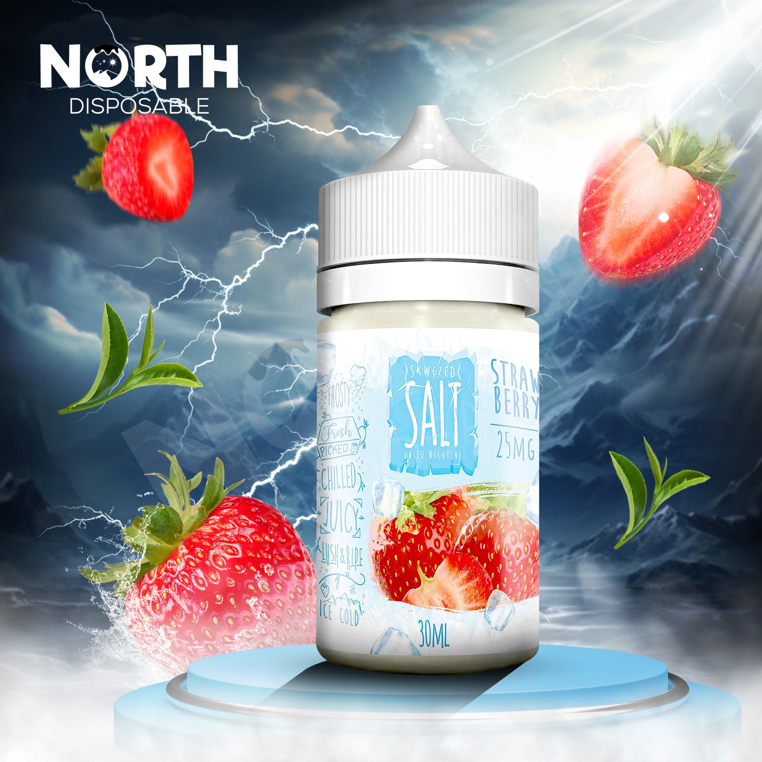 Skwezed E-Liquid Salts Ice Vape Juice - 30ml - Strawberry 