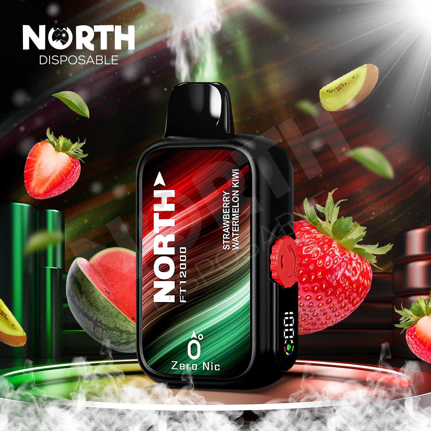 North FT12000 0% - Strawberry Watermelon Kiwi