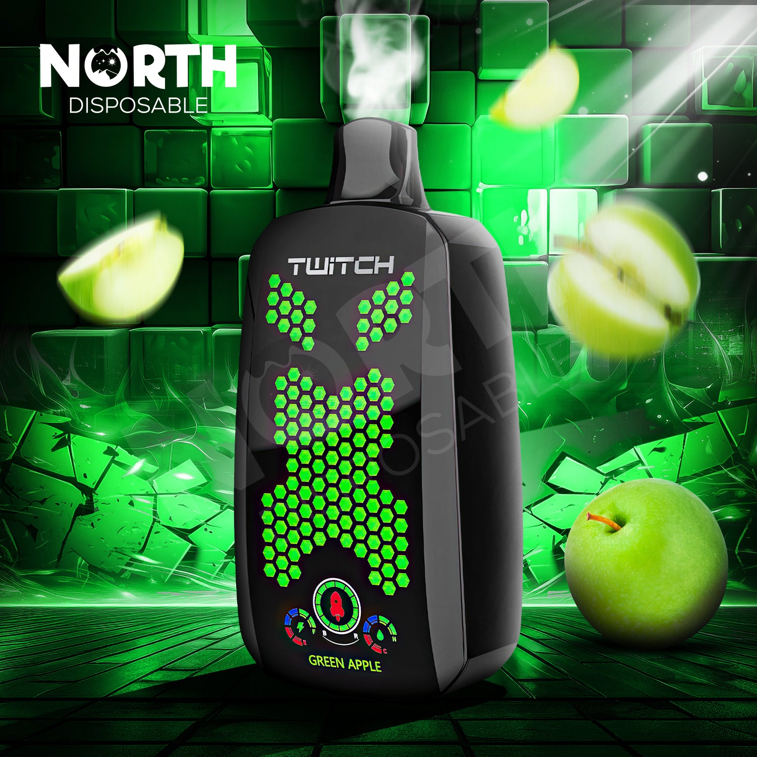 TWITCH VPR 12000 DISPOSABLE - Green Apple 