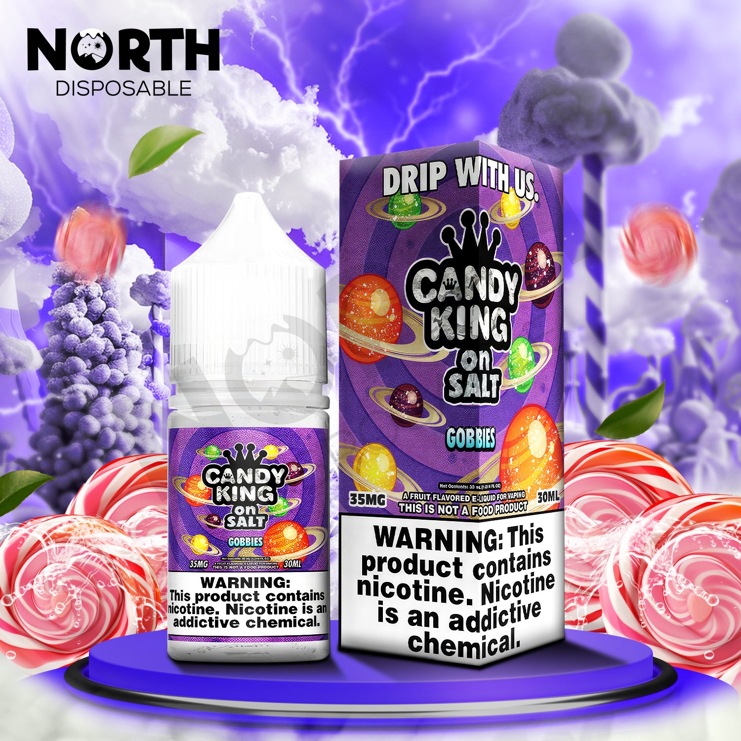 Candy King On Salt Nicotine Salt E-Liquid 30ML - Gobbies 