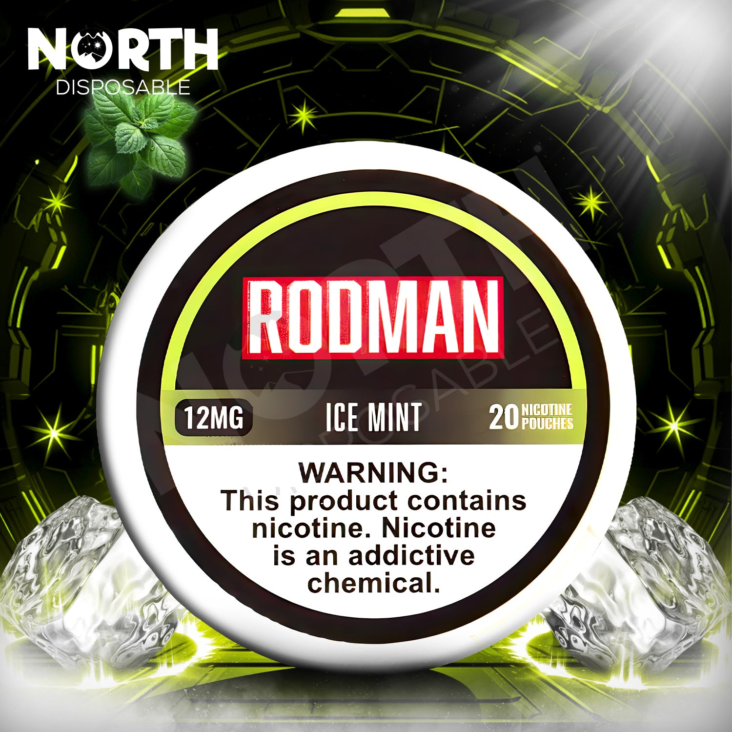 Rodman Nicotine Pouches - Ice Mint 12mg 