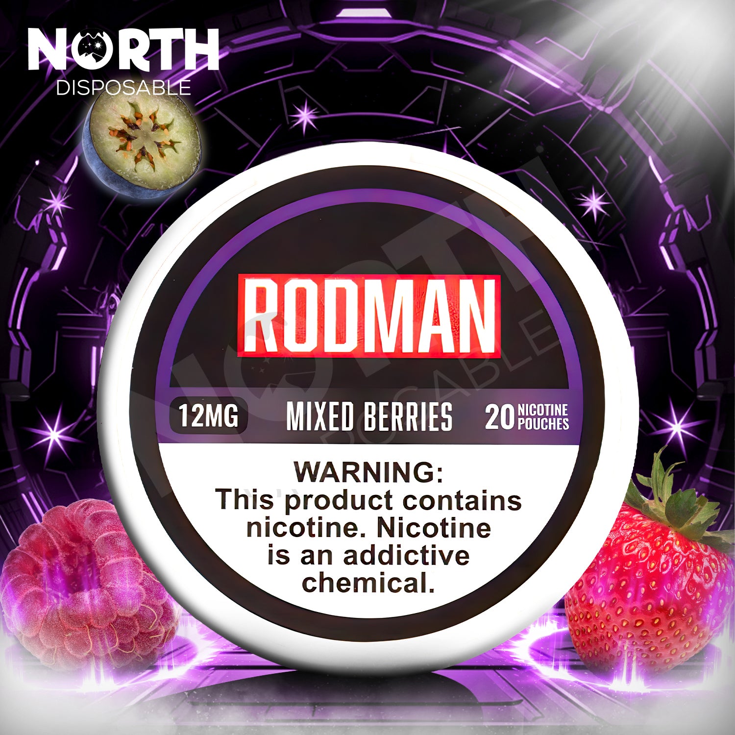 Rodman Nicotine Pouches - Mixed Berries 12mg 