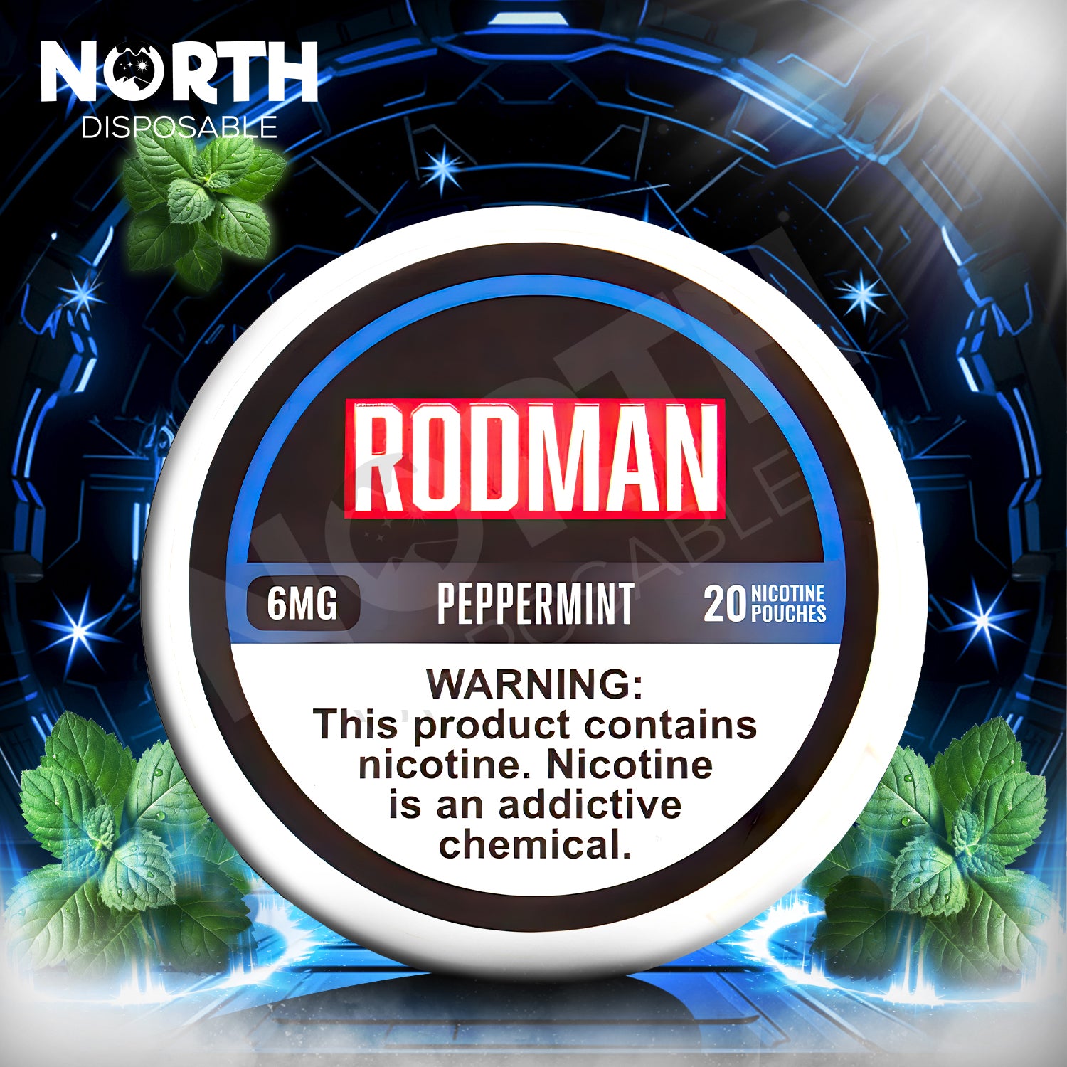 Rodman Nicotine Pouches - Peppermint 6mg 