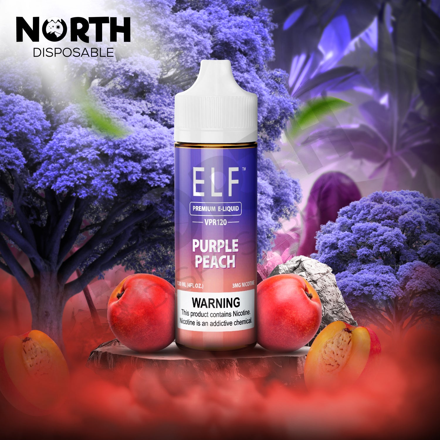 ELF VPR120 Premium Nicotine E-Liquid 120ML - Purple Peach 