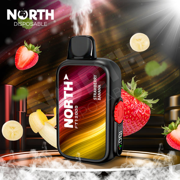 North FT12000 15ML 12000 Puffs Disposable - Strawberry Banana – North ...