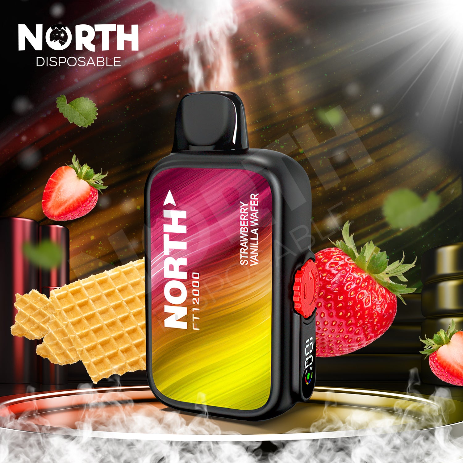 North FT12000 15ML 12000 Puffs Disposable - Strawberry Vanilla Wafer