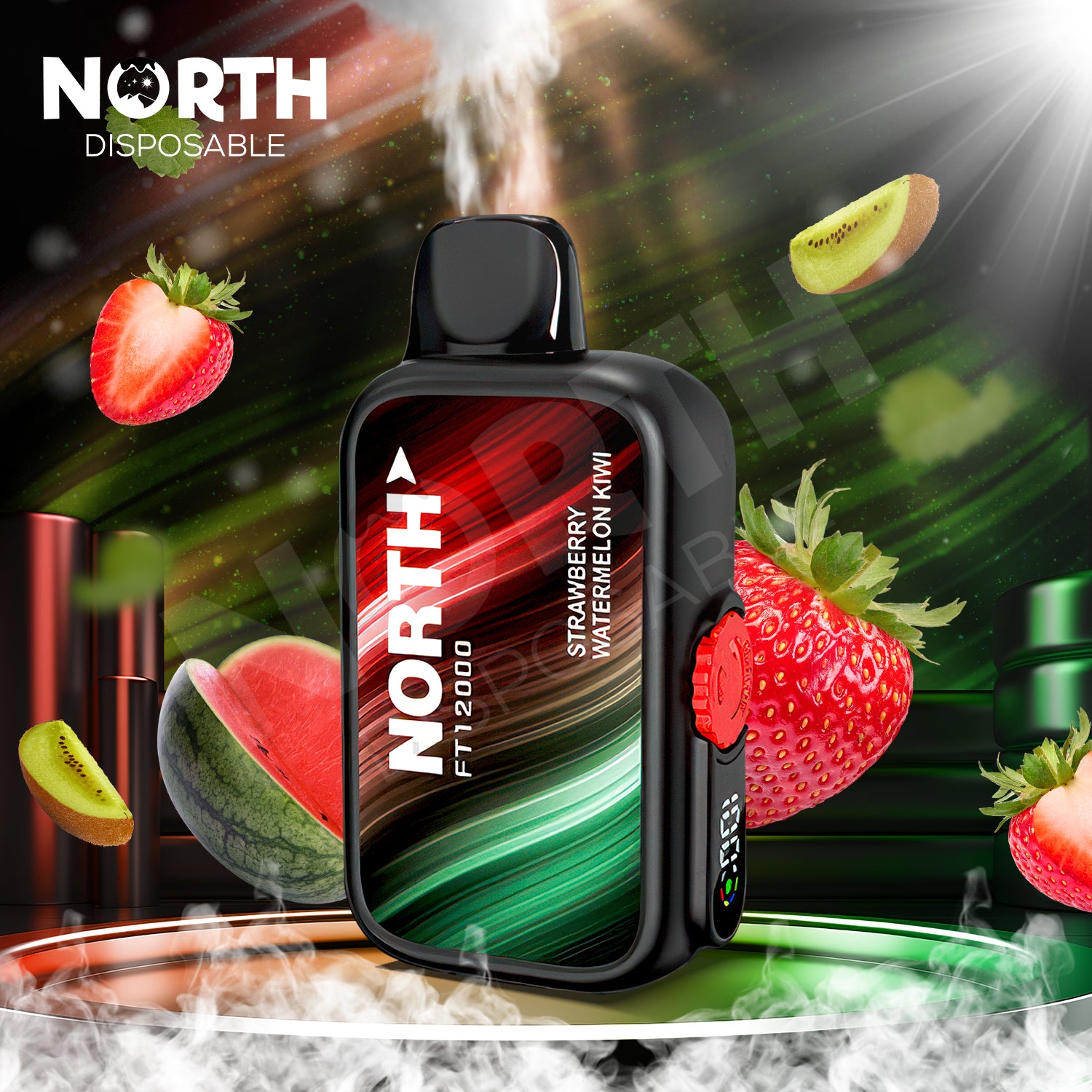 North FT12000 15ML 12000 Puffs Disposable - Strawberry Watermelon Kiwi