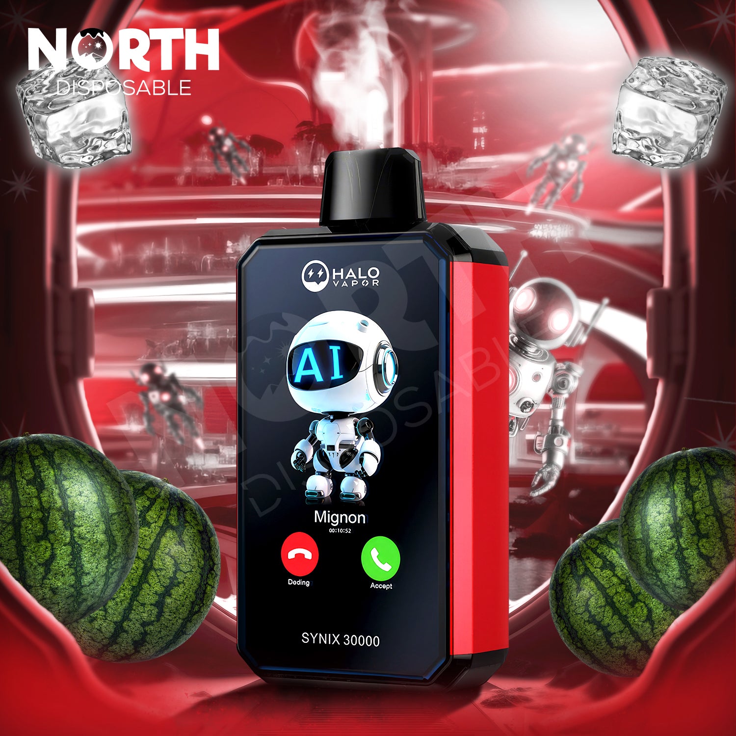 Halo Vapor Synix 30K Bluetooth Vape - Watermelon Ice