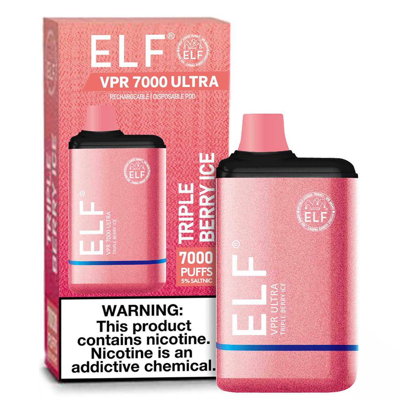 ELF VPR ULTRA 7000 PUFFS DISPOSABLE 7K 5% - Triple Berry Ice