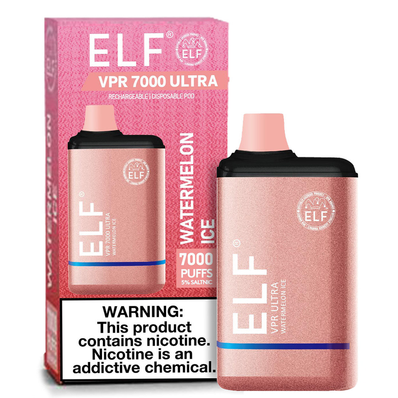 ELF VPR ULTRA 7000 PUFFS DISPOSABLE 7K 5% - Watermelon Ice