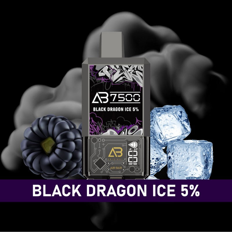 Air Bar AB7500 Disposable Vape - Black Dragon Ice 